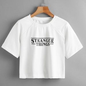 Stranger Things Graphic tee crop top